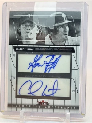 2005 Fleer Classic Clippings Diamond Signing Chase Utley/Gavin Floyd Dual Auto - Image 1 of 4