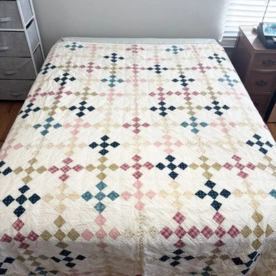 Edredón de Nueve Patch Vintage Ralph Lauren RARO Patchwork TALLA REINA Foto 1 de 4