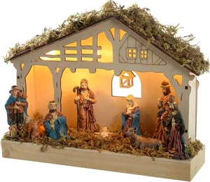 WeRChristmas Pre-Lit Christmas Wooden Decoration, condition new, open, scruffy b - Picture 1 of 1