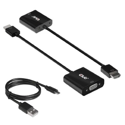 Club3D HDMI™ 1.4 auf VGA Adapter (mit Audio) ST/B - Bild 1 von 4