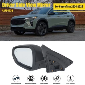 Exterior Left Driver Side View Mirror Plastic Black For Chevrolet Trax 2024-2025 - Picture 1 of 12