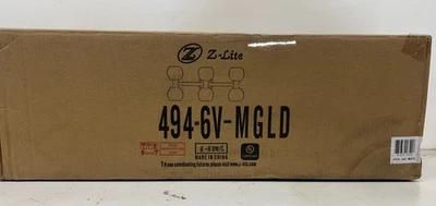 Z-Lite Artemisa 6 luces moderno tocador dorado luz vidrio opalino mate 494-6V-MGLD Foto 1 de 2