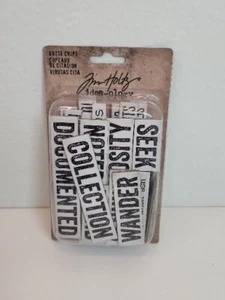 Idea-Ology Tim Holtz Truciolato Citazione Chips 58 pz TH93563 Field Note Artigianato - Foto 1 di 5