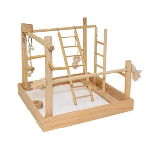  großer Duvo+ Vogelspielplatz Holz Spielplatz 38 x 38 x 40 cm, Kanarien Sittiche - Bild 1 von 3
