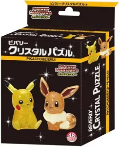 Pokemon Crystal 3D Puzzle Pikachu Eevee 48 Pieces NEW - Picture 1 of 8