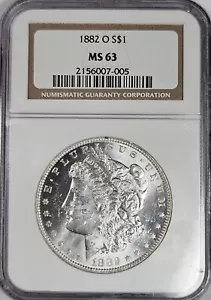 1882-O Morgan Dollar NGC MS63 SUPER FLASHY! - Picture 1 of 2