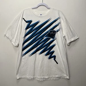 Vintage 90s STARTER Collision NFL Football Carolina Panthers Shockwave Tee XL - Picture 1 of 8