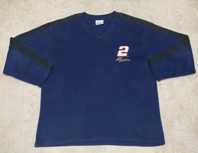 Sudadera De Colección Años 90 Rusty Wallace Cuello Redondo Adulto 2XL NASCAR Manga Solitaria Para Hombres Foto 1 de 4