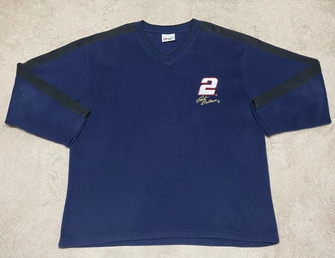 Vintage 90s Rusty Wallace Crewneck Sweatshirt Adult 2XL NASCAR Lone Sleeve Mens Cover