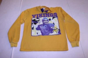 Youth Minnesota Vikings XL (12/14) Vintage L/S Shirt (Yellow) Wormser - Picture 1 of 2
