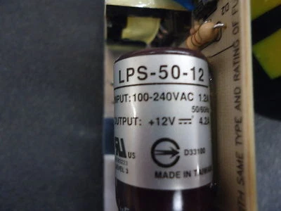 BRAND NEW! LPS-50-12, MEANWELL, 50W OPEN FRAME, SINGLE OUTPUT - Image 1 of 3