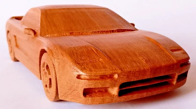 1:16 NSX Type R JDM Modellino In Scala Di Auto In Legno Replica da Collezione - Immagine 1 di 4