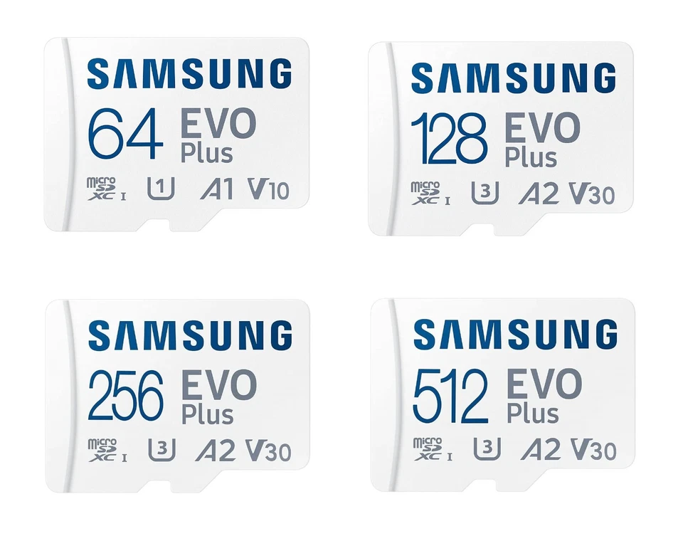 Micro SD Originali Samsung Evo Plus Memoria da 64 128 256 512 GB Memory Card - Immagine 1 di 1