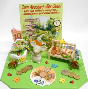 Geldgeschenk Abschied ☘ Maus Bank Geschenkschachtel ☘ Ruhestand Geschenk Rente - Bild 1 von 6
