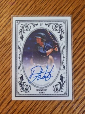 Drew Waters Auto - 2020 Onyx Rookies Autograph Blue Ink Rare - Atlanta Braves - Image 1 of 3