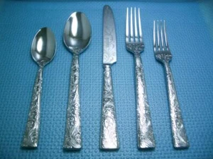 Ricci Argentieri PARISIAN GARDEN 5 Piece NEW Place Setting Stainless Flatware
