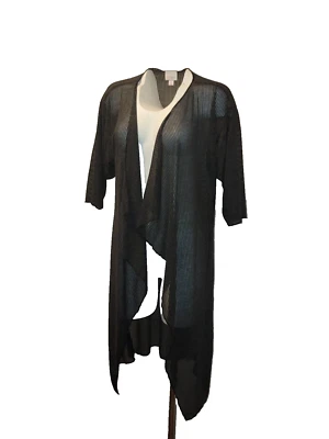 Lula Rue’s Women’s Size Small Gray Ribbed Cardigan - Image 1 of 4