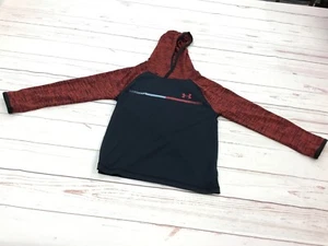 Sudadera con capucha Under Armour negra y roja para niños jóvenes talla 5 - Imagen 1 de 12