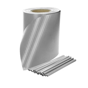 Lámina de valla de protección visual valla de estera de doble barra tiras de protección visual 35 m gris PVC - Imagen 1 de 6
