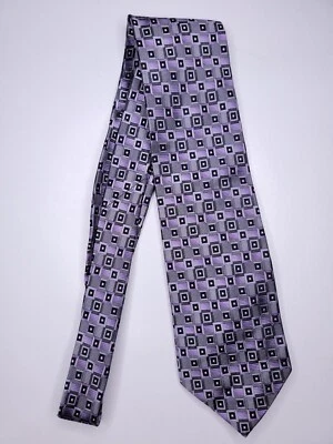 Corbata formal Platinum Designs para hombre 59"Lx4"W gris/lavanda Foto 1 de 4