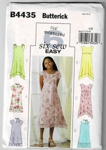 Butterick 4435 Girls Dress and Scarf Size 7-10 UNCUT FF - Picture 1 of 1