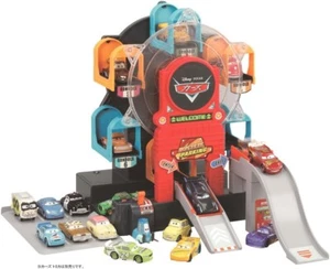 Disney Pixar Cars Tomica Big Rotary Rust-eze Parking lot Toy Takara Tomy Japan - Picture 1 of 4