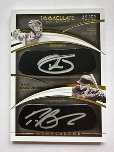 Ryan Jeffers Travis Blankenhorn 2021 Immaculate Dual Eye Black Auto #18/50 Twins - Picture 1 of 6