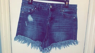 Pantalones cortos de mezclilla Altar’d State azules con dobladillo deshilachado talla 28/7 #denimshorts Foto 1 de 4