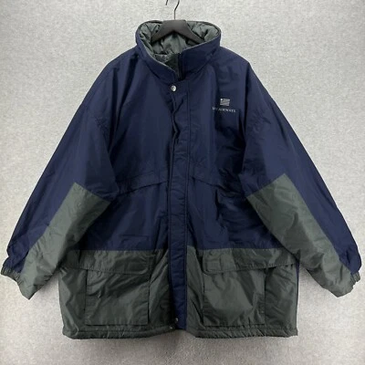 US Airways Coat Adult Size 2XL Blue Gray Wearguard Insulated Puffer Hood Zip - Image 1 of 4