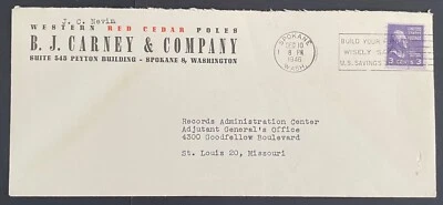 Spokane, WA cover posted Dec 10, 1946  B. J. Carney & Co. Western Red Cedar - WA - Image 1 of 4