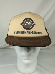 VTG Cunningham Gooding Hat Snapback Trucker Brown - Picture 1 of 5