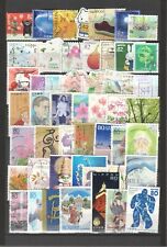 JAPAN LARGE USED RECENT COMMEMORATIVE STAMPS 50 DIFFERENT ON ALBUM PAGE LOT 805