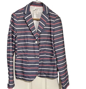 Gap Blazer, Damengröße 2, blau gestreifte Baumwolle, langarm - Bild 1 von 7