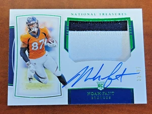 Noah Fant 2019 National Treasures Rookie Patch Auto /87 RC Broncos - Picture 1 of 5