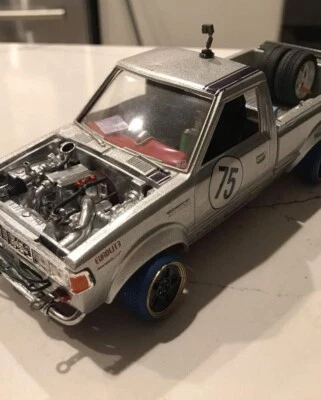 1:24 Custom Drift Model Datsun Truck Jdm Built Plastic Show Winner Track Truck - Image 1 of 4