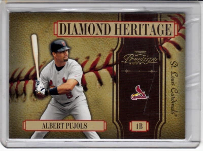 2005 Playoff Prestige Diamond Heritage Albert Pujols St Louis Cardinals #DH-5  - Image 1 of 4