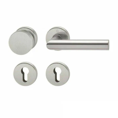 HOPPE INDUSTRIES Hoppe Amsterdam Wechsel-Garnitur Edelstahl matt Rosettengarnitur PZ WE Türgriff