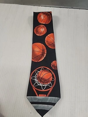 Corbata de baloncesto para hombre corbata Fratello hecha a mano pelotas de baloncesto ¿ Foto 1 de 3