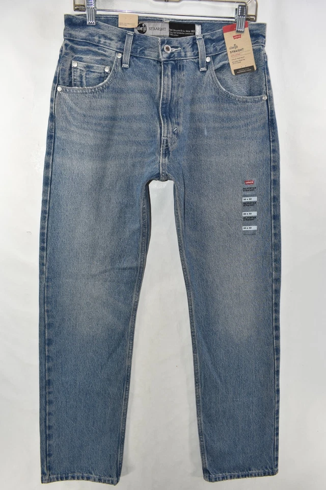 Levi's Silvertab Straight Fit Jeans Men's 30 Blue 100 Cotton