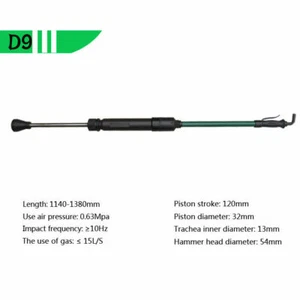 Martello tamponatore pneumatico D9 terra sabbiatore manomissione corsa 120MM - Foto 1 di 4