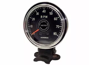 Vintage Autometer 8,000 RPM Tachometer Very Early Auto Meter Feb 1966 Date RARE - Picture 1 of 14