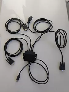 Coolgear USB 4-port Serial Adapter- USB 2.0 To DB-9 Port RS232 With FTDI Chip - Picture 1 of 3