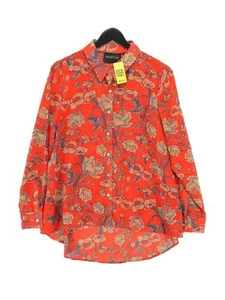MinkPink Women's Blouse S Red Floral 100% Polyester Long Sleeve Collared Basic - Picture 1 of 5
