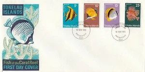 Tokelau Islands Scott 45-8 FDC - Fish - Picture 1 of 1