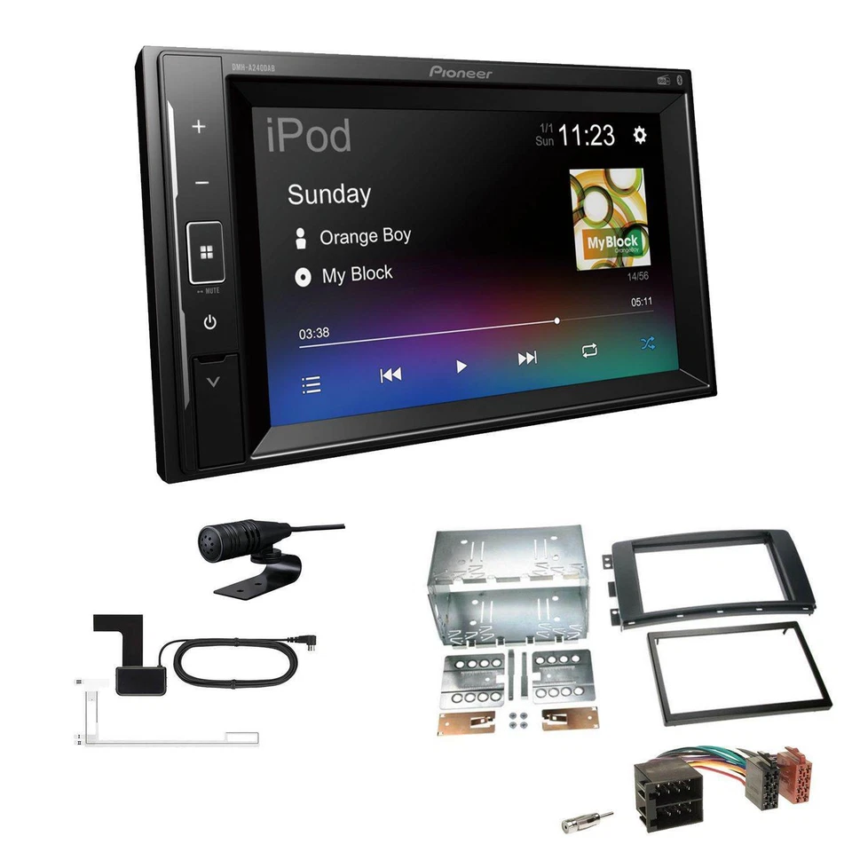 Pioneer Autoradio Bluetooth DAB USB Siri für Smart Forfour 2004-2006 schwarz