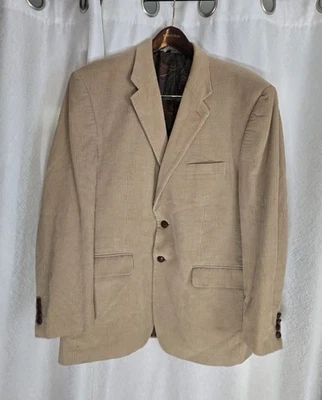 Lauren Ralph Lauren Mens 44R Tan Corduroy Blazer Sport Coat Suit Jacket 2 Button - Image 1 of 4