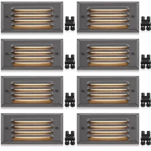 Low Voltage Step Lights - Outdoor Stair Lights 5W LED with Horizontal Louver ... - Picture 1 of 8