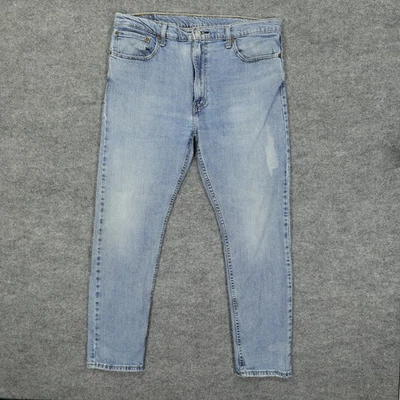 Levis 512 Jeans Men 38x30 Blue Slim Fit Tapered Leg Light Wash Cotton Blend - Image 1 of 4