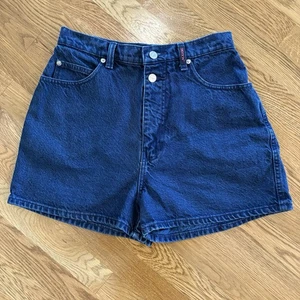 Vintage Sasson 90s 27" Denim Shorts Dark Wash High Rise Relaxed Fit Cotton Small - Bild 1 von 11