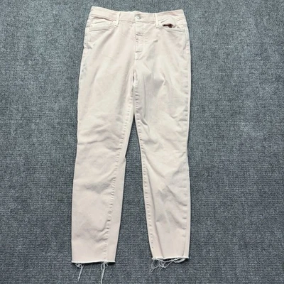 Pantalones de mezclilla Frank & Eileen para mujer 30 rosa Sligo ajustados dobladillo crudo minimalista elástico EE. UU. Foto 1 de 4